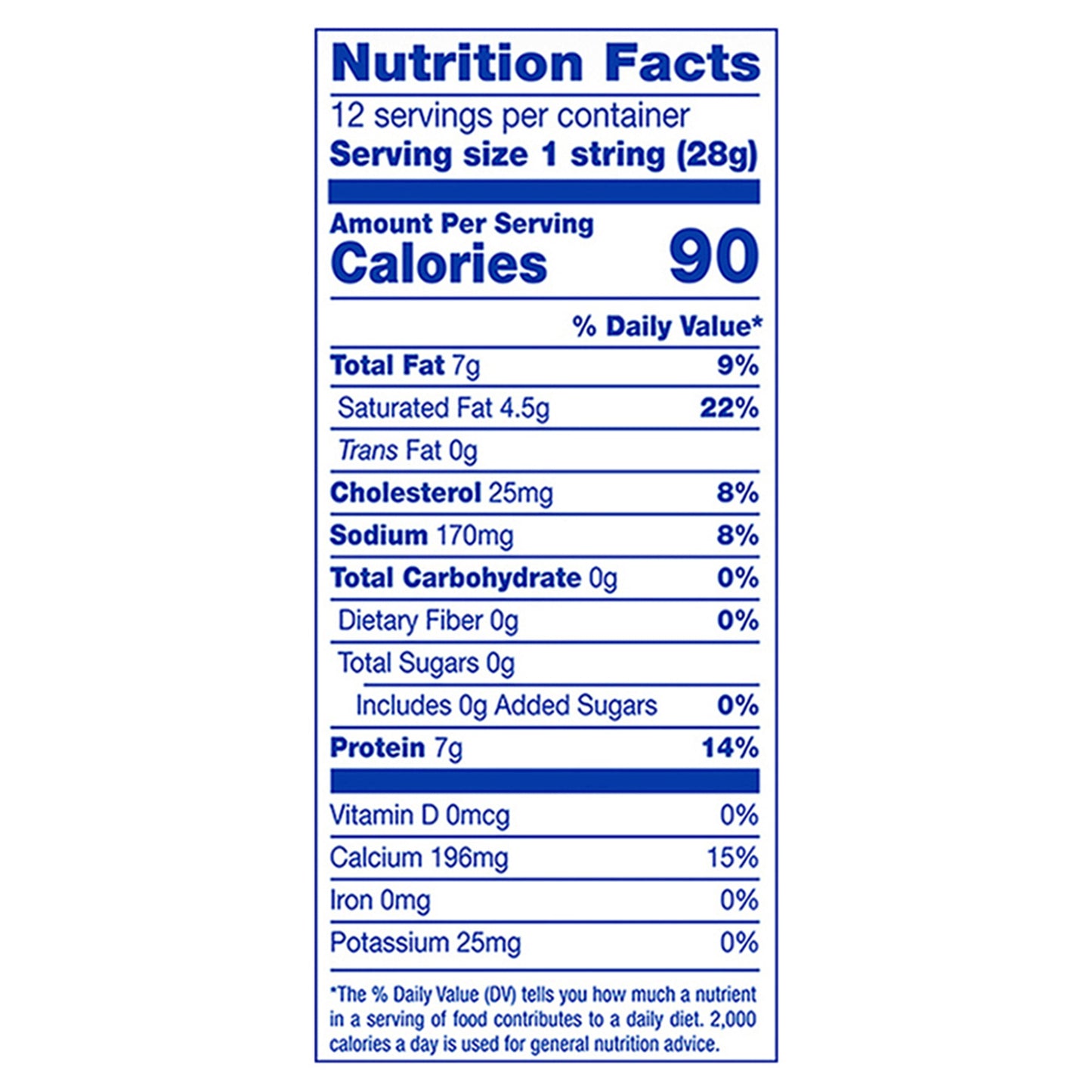 Galbani Whole Milk Low Moisture Mozzarella String Cheese 12 oz