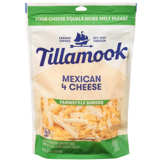 Tillamook Farmstyle Shreds Mexican 4 Cheese 16 oz