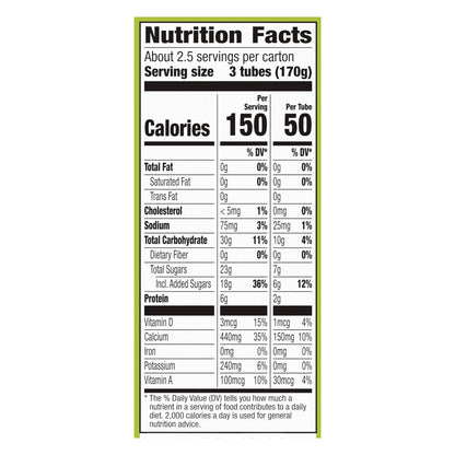 Go-GURT Strawberry Kids Fat Free Yogurt, Gluten Free, 2 oz Yogurt Tubes (8 Count)