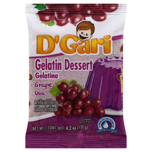 D'Gari Gelatin Dessert 4.2 oz - Grape