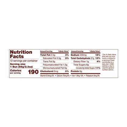 Aunt Hattie's Restaurant Hamburger Buns 28 oz