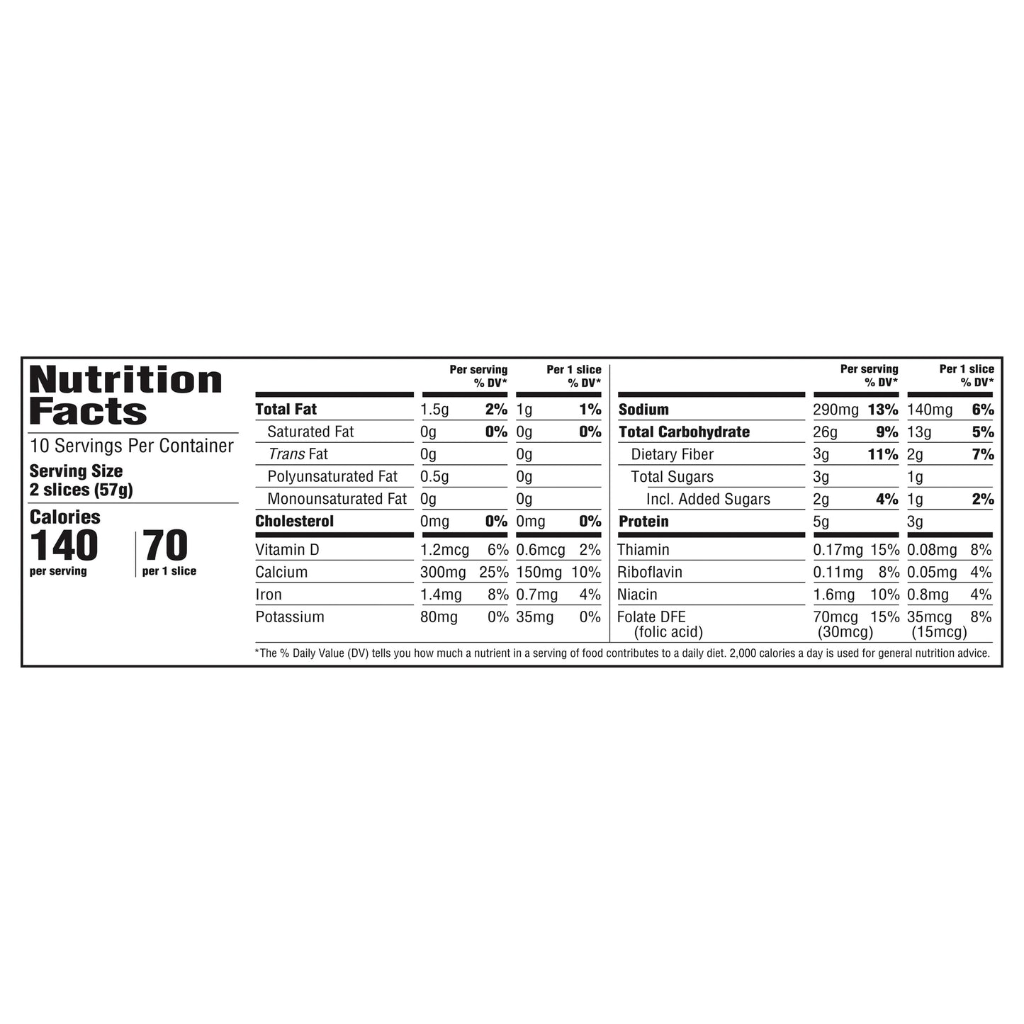 Sara Lee White made with Whole Grain Sandwich Bread