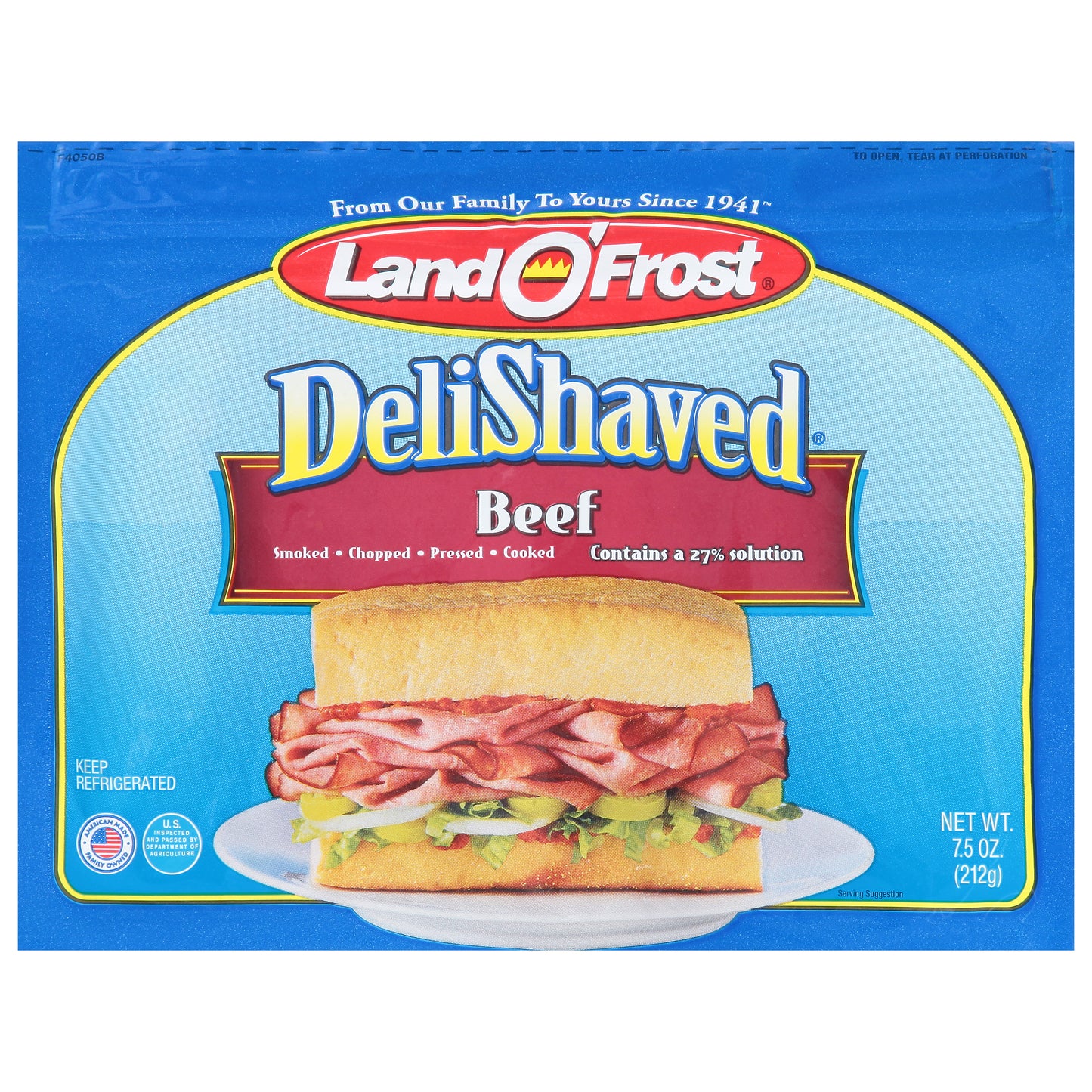 Land O'Frost DeliShaved Beef 7.5 oz