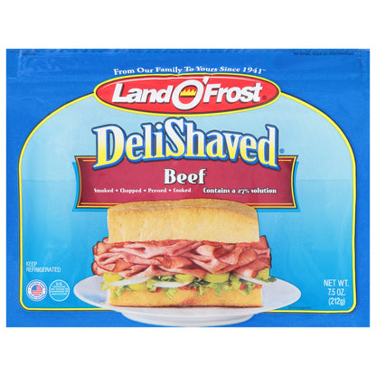 Land O'Frost DeliShaved Beef 7.5 oz