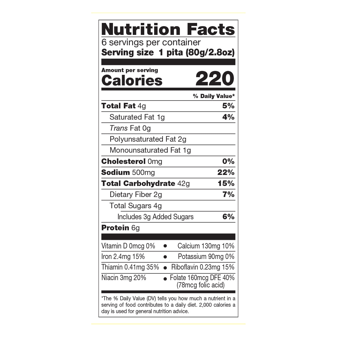 Papa Pita White Greek Pita Flat Bread 16.8 oz Bag