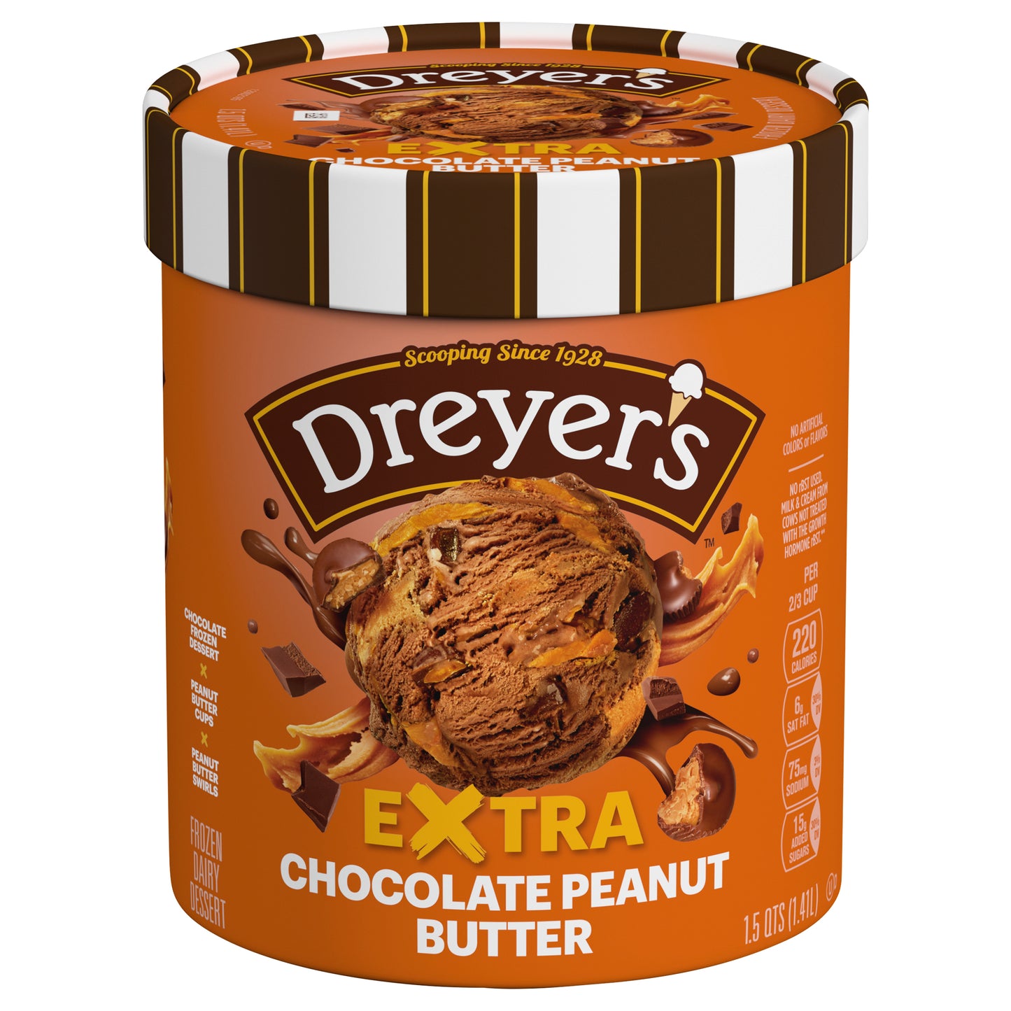 Dreyer’s Rocky Road Collection Chocolate Peanut Butter Park Ice Cream, 1.5 Qt