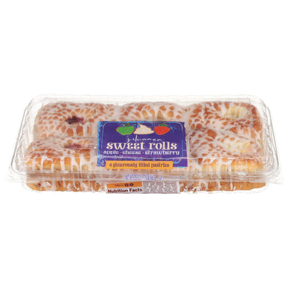 J. Skinner Apple/Cheese/Strawberry Sweet Rolls 6 ea