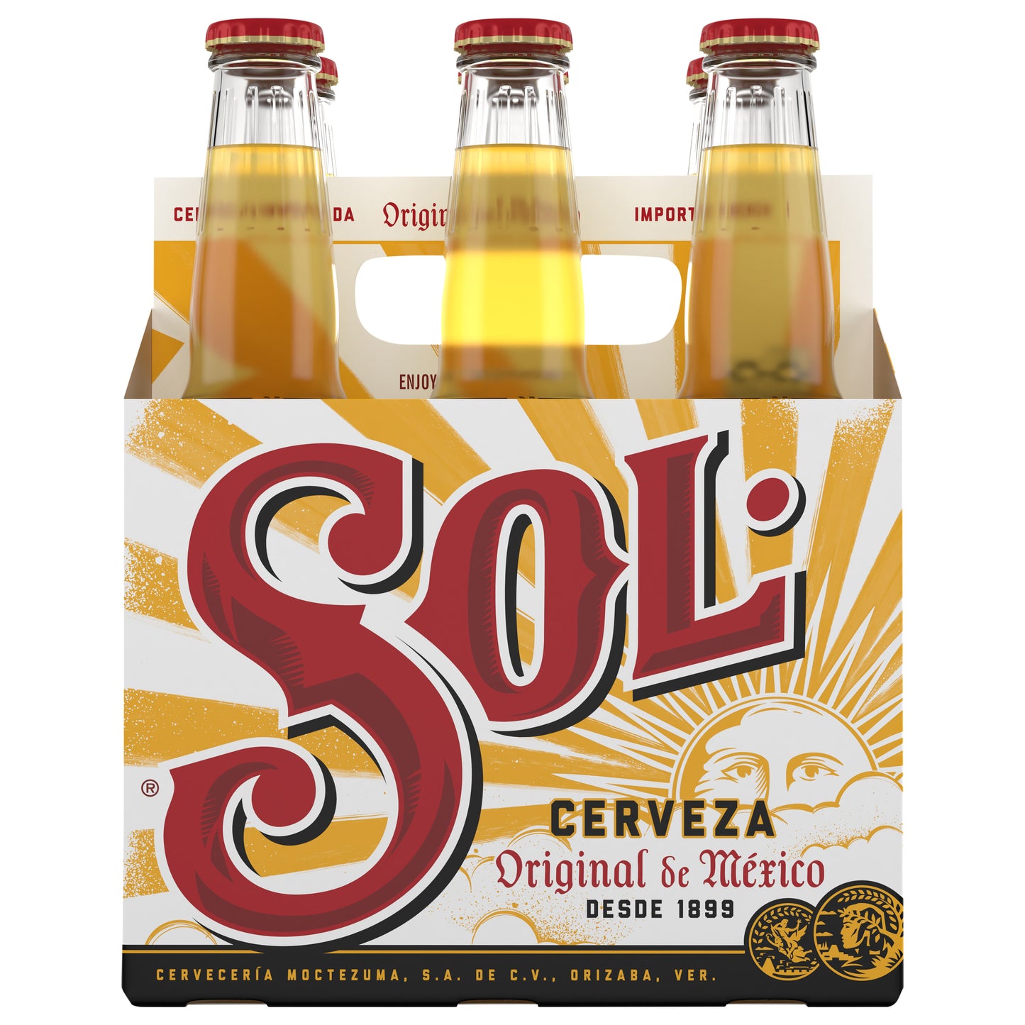 Sol Cerveza Beer 6 - 11.2 oz Bottles