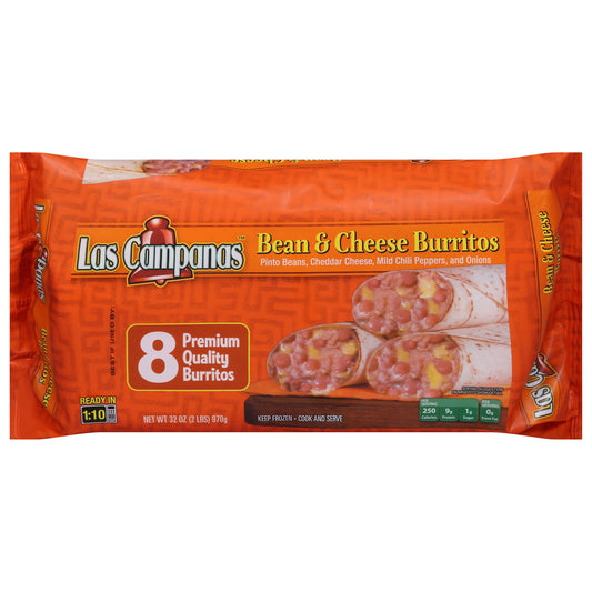 Las Campanas Bean & Cheese Burritos 8 ea