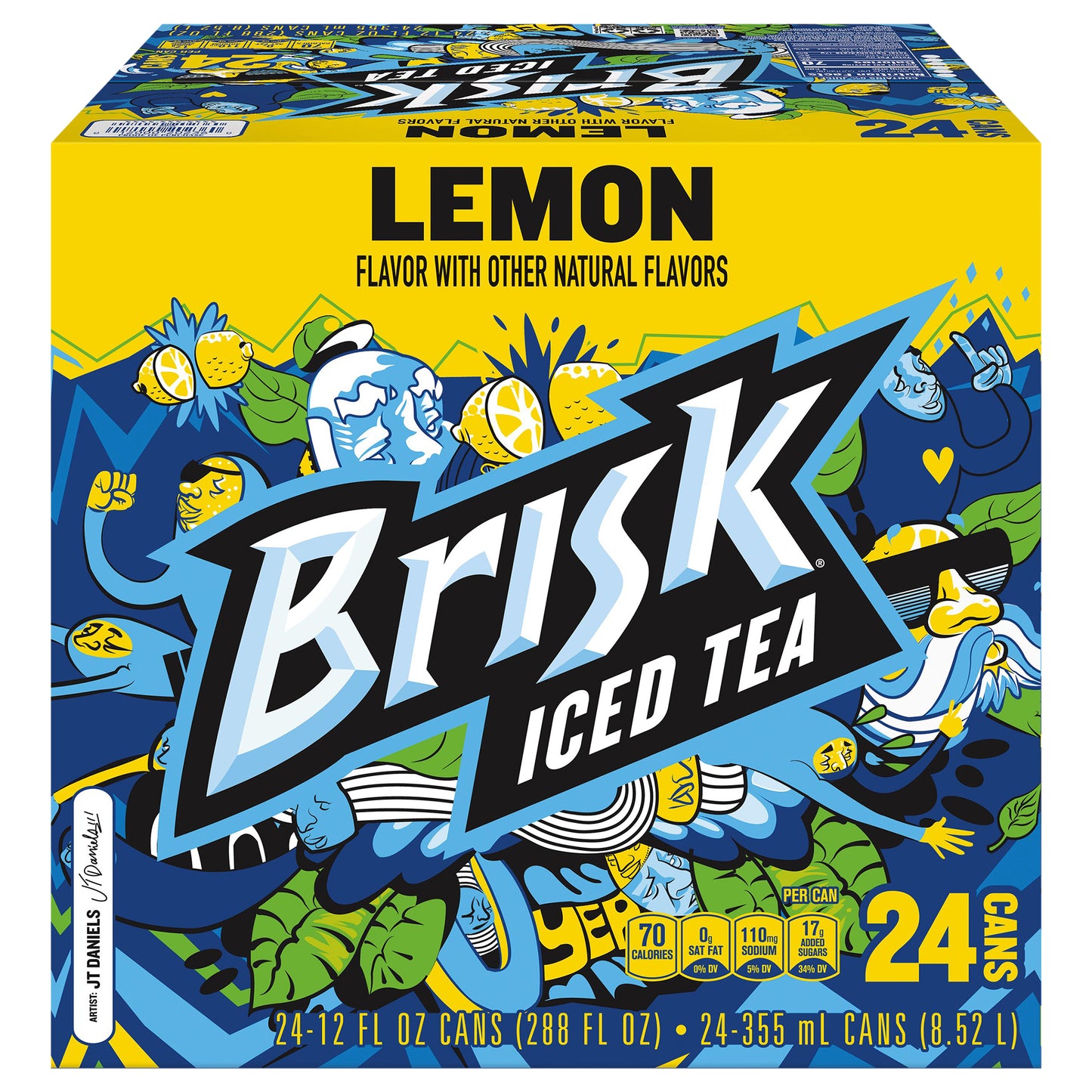 Brisk Iced Tea Lemon 12 Fl Oz 24 Count Cans