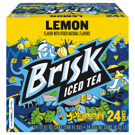 Brisk Iced Tea Lemon 12 Fl Oz 24 Count Cans