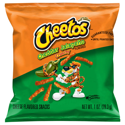 Cheetos Crunchy Cheese Flavored Snacks Cheddar Jalapeno Flavored 1 Oz