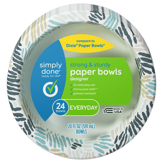 Simply Done Everyday Paper Bowls 24 ea