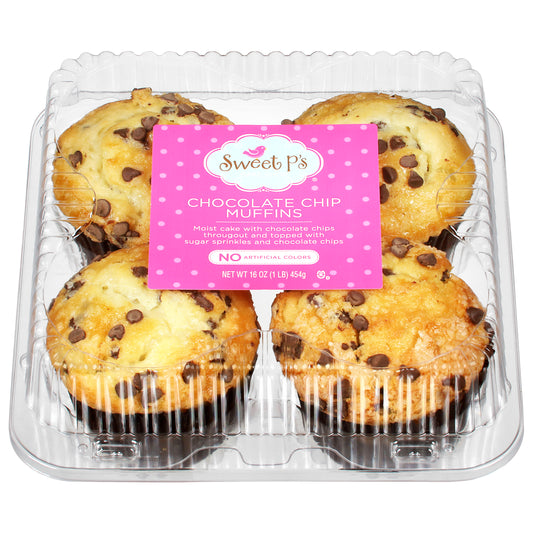 Sweet P's Bake Shop Chocolate Chip Muffins 16 oz