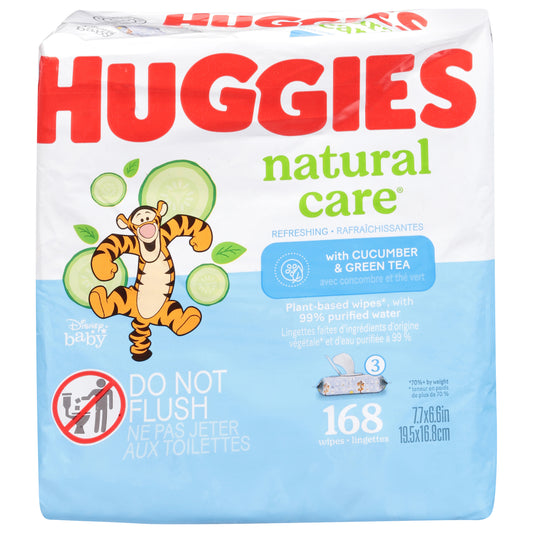 Huggies Natural Care Refreshing Disney Baby with Cucumber & Green Tea Wipes 168 ea