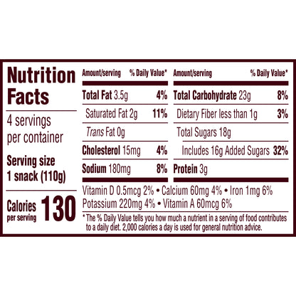 Hershey's Chocolate Ready-to-Eat Pudding Snacks with Milk & Real Cocoa, 4 ct Cups