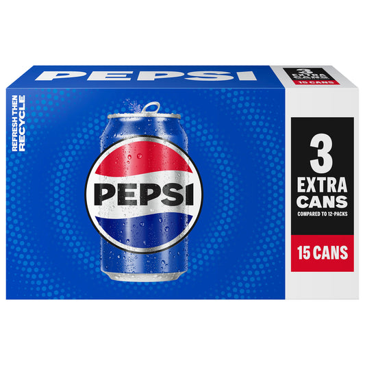 Pepsi Soda Cola 12 Fl Oz 15 Count