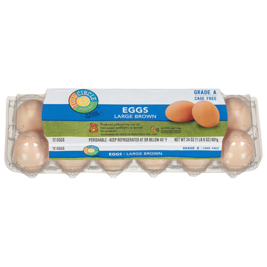 Full Circle Market Cage Free Brown Eggs Large 12 ea