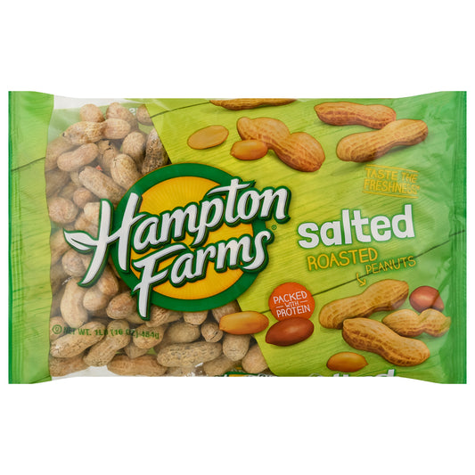Hampton Farms Roasted Salted Peanuts 16 oz