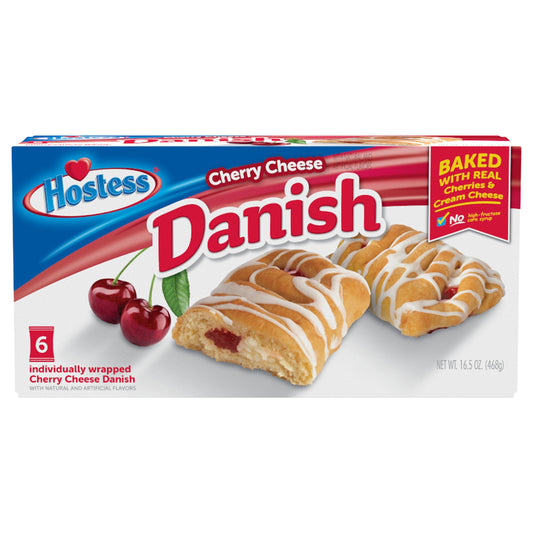 HOSTESS Cherry Cheese Round Danish, 6 Count , 16.50 oz