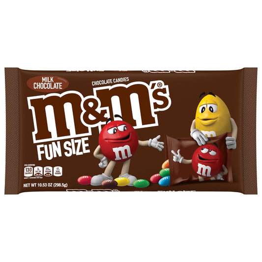 M&M'S Fun Size Milk Chocolate Candy, 10.53 oz Bag