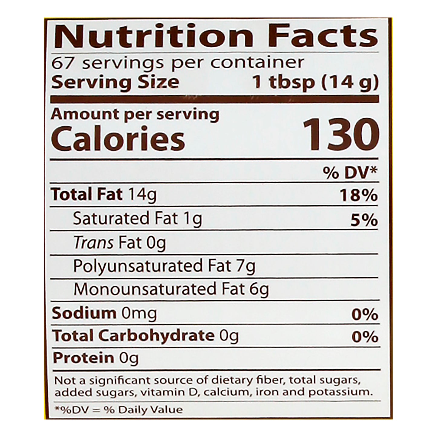 1 2 3 Vegetable Oil 33.8 oz
