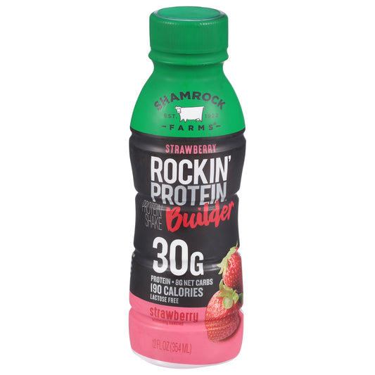 Shamrock Farms Rockin' Protein Builder Strawberry Protein Shake 12 fl oz