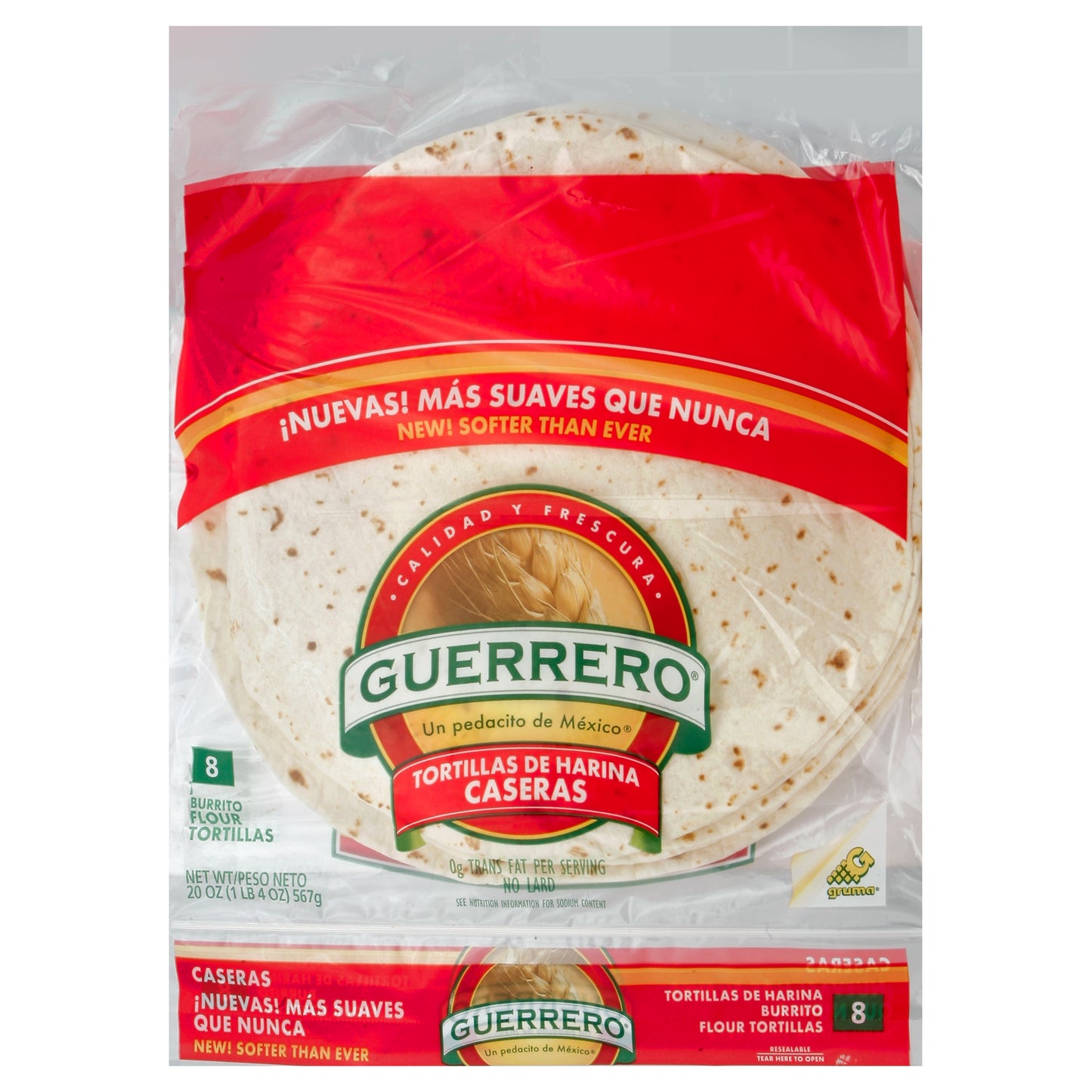 Guerrero Tortillas 8 ea - Burrito Casera