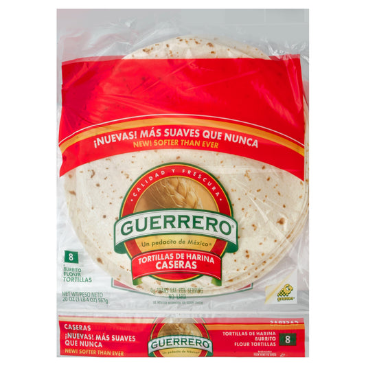 Guerrero Tortillas 8 ea - Burrito Casera