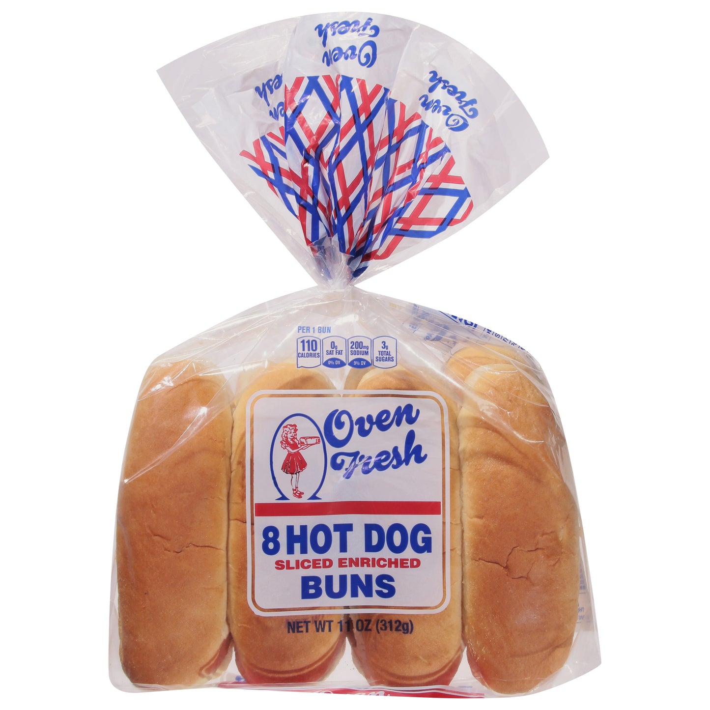 Oven Fresh Sliced Enriched Hot Dog Buns 8 ea
