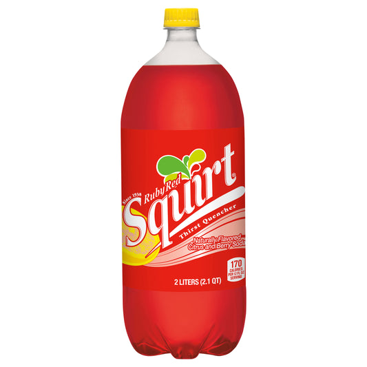 Squirt Ruby Red Grapefruit Soda, 2 L bottle