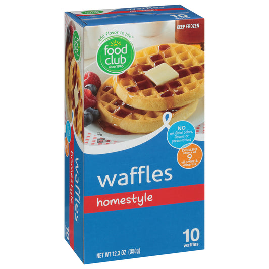 Food Club Homestyle Waffles 10 ea