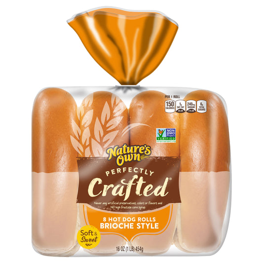 Nature's Own Perfectly Crafted Brioche Style Hot Dog Rolls 8 ea