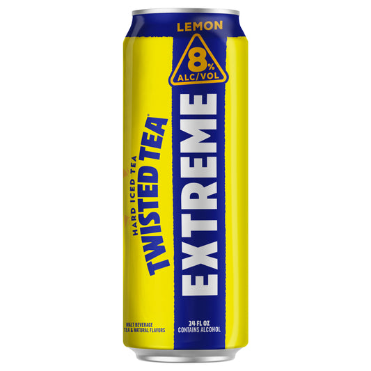 Twisted Tea Extreme Lemon Hard Iced Tea, 8% ABV (24 fl. oz. Can)