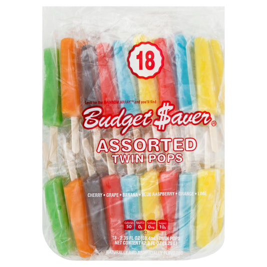 Budget Saver Twin Pops 18 ea - ASSORTED