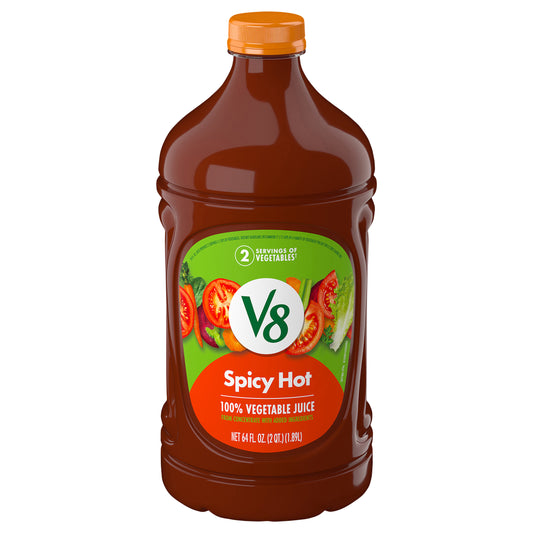 V8® Spicy Hot 100% Vegetable Juice, 64 fl oz Bottle