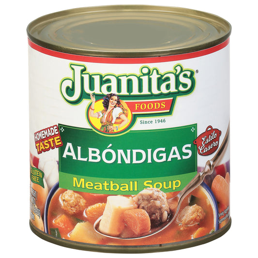 Juanita's Foods Albondigas Meatball Soup, 25 oz Can