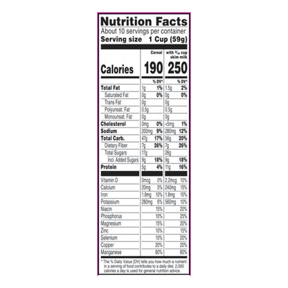 Kellogg's Raisin Bran Breakfast Cereal Original, Fiber Cereal, 22.1 oz