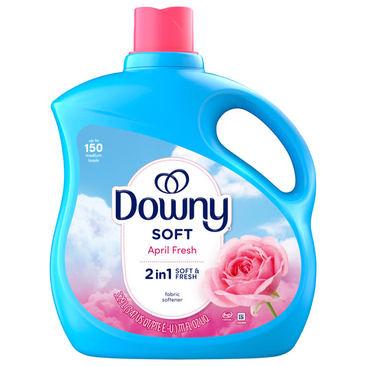 Downy Fabric Softener Liquid (Fabric Conditioner), April Fresh Scent, 111 fl oz, 150 Loads