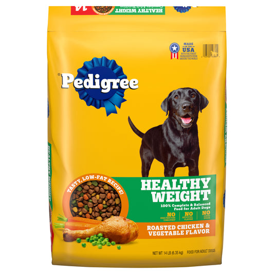Pedigree Adult Healthy Weight Roasted Chicken & Vegetable Flavor Food for Dogs 14 lb