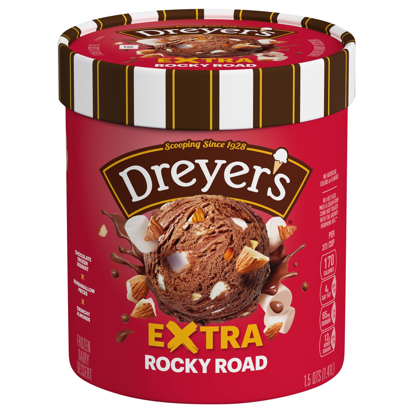 Dreyer's The Original Rocky Road Ice Cream, 1.5 Qt