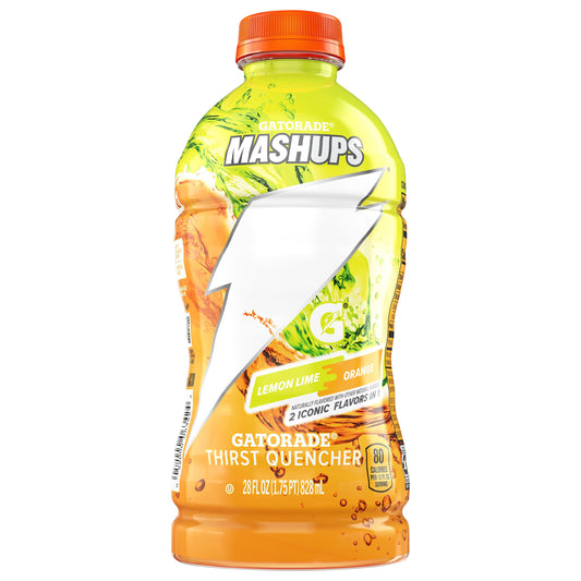 Gatorade Mashups Thirst Quencher Lemon Lime Orange Artificially Flavored 28 Fl Oz