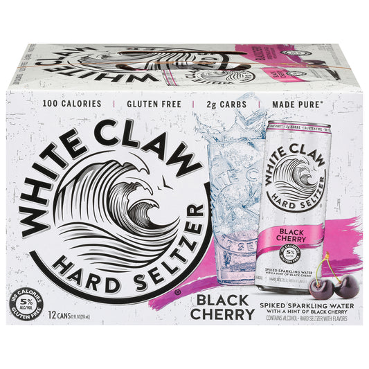 White Claw Hard Seltzer Black Cherry Hard Seltzer 12 - 12 fl oz Cans