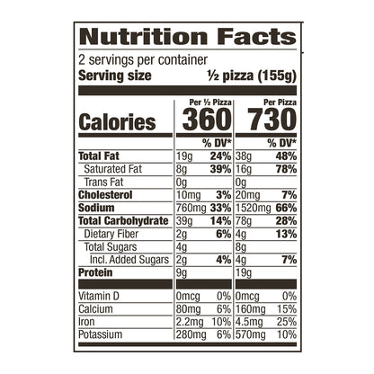 Totino's Party Pizza, Supreme, Frozen Snacks, 2 Servings, 1 ct