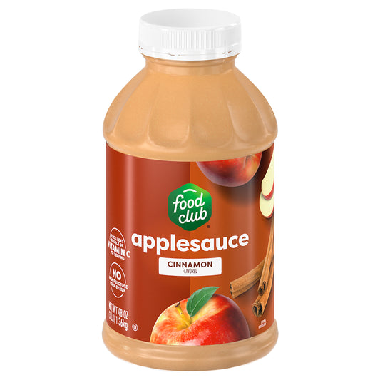 Food Club Cinnamon Flavored Applesauce 48 oz