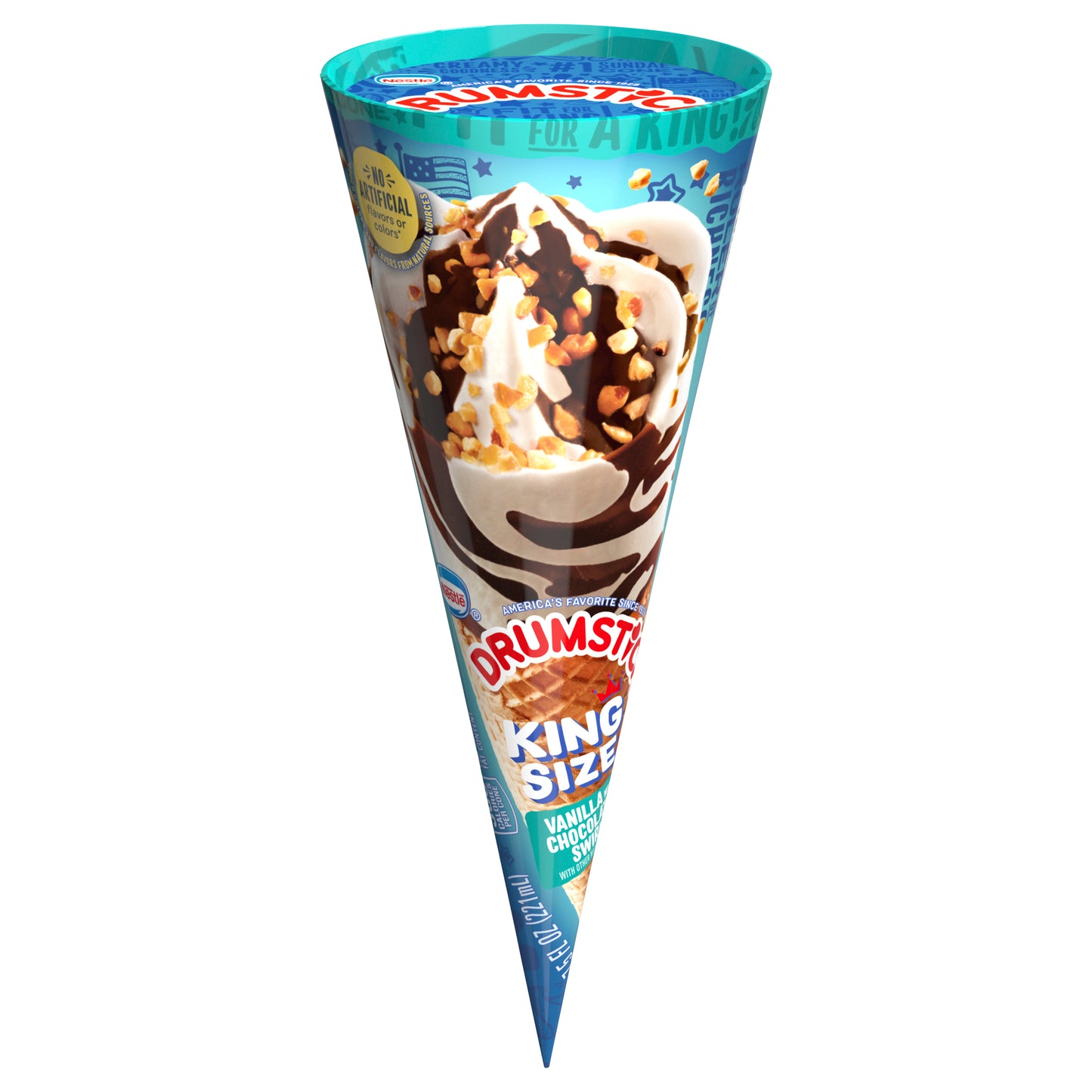 Drumstick Vanilla With Chocolatey Swirls King Cone, 1 Count