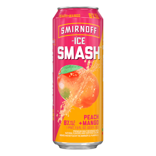 Smirnoff Ice Smash Peach + Mango Beer 23.5 oz