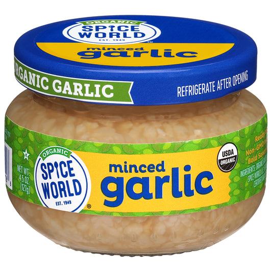 Spice World Organic Minced Garlic 4.5 oz