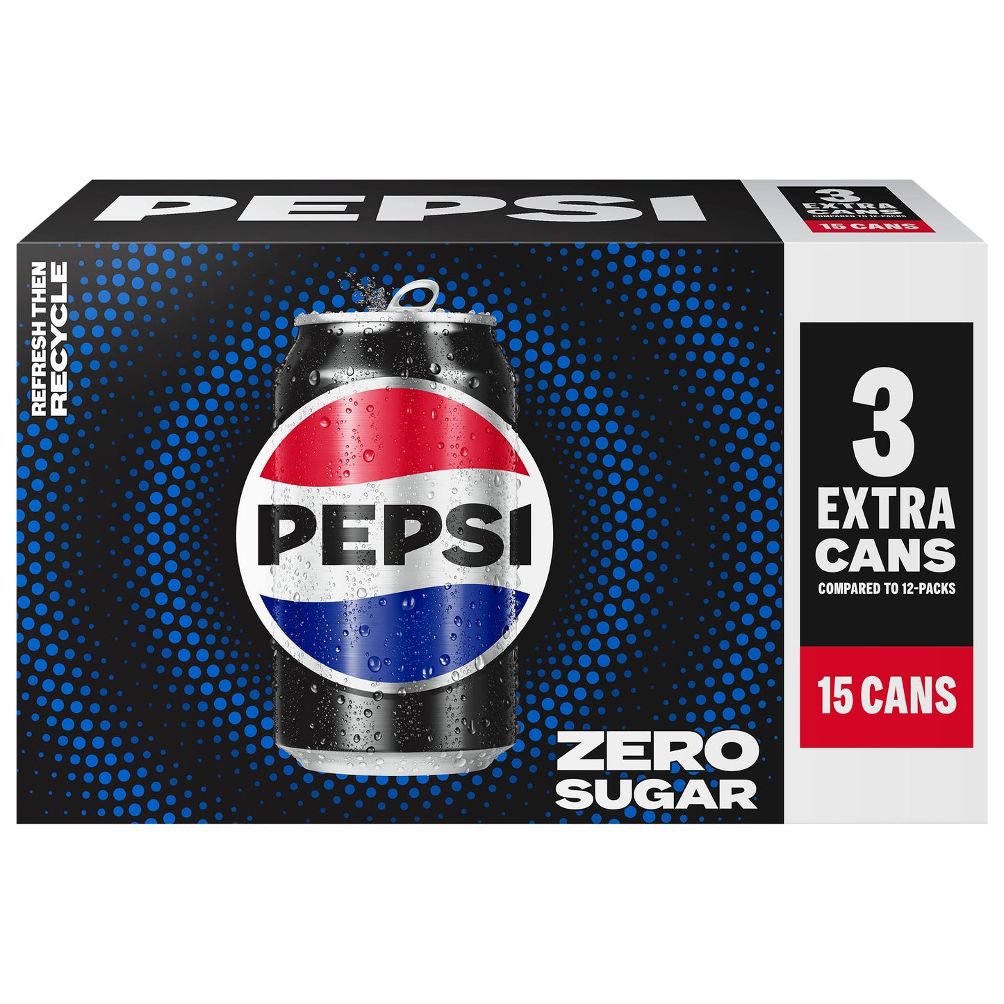 Pepsi Zero Sugar Soda Cola 12 Fl Oz 15 Count