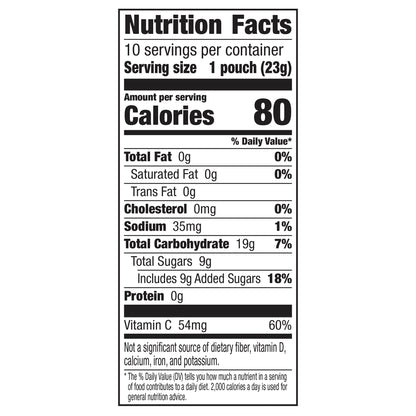 Mott's Fruit Flavored Snacks, Assorted Fruit, Pouches, 0.8 oz, 10 ct